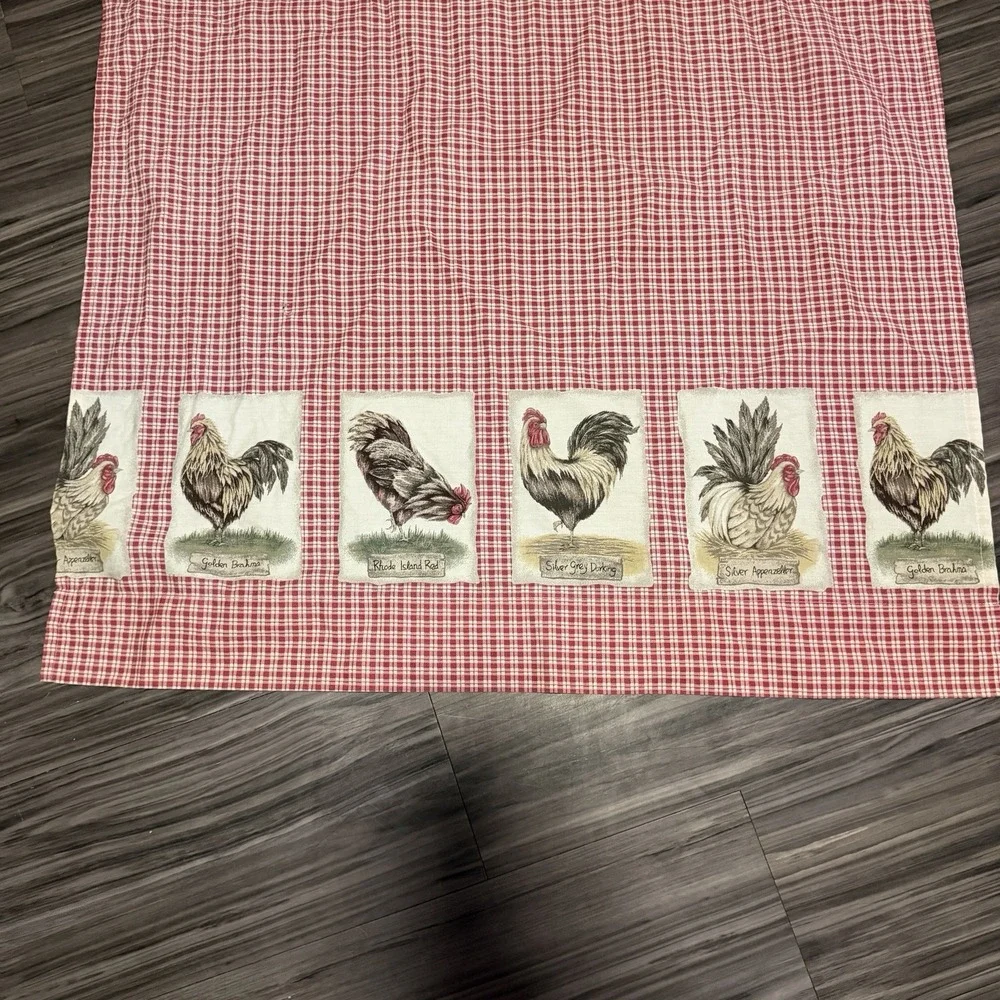 Waverly French Country Kitchen Chicken Set Of 3 Curtains Vintage Cottage Granny
